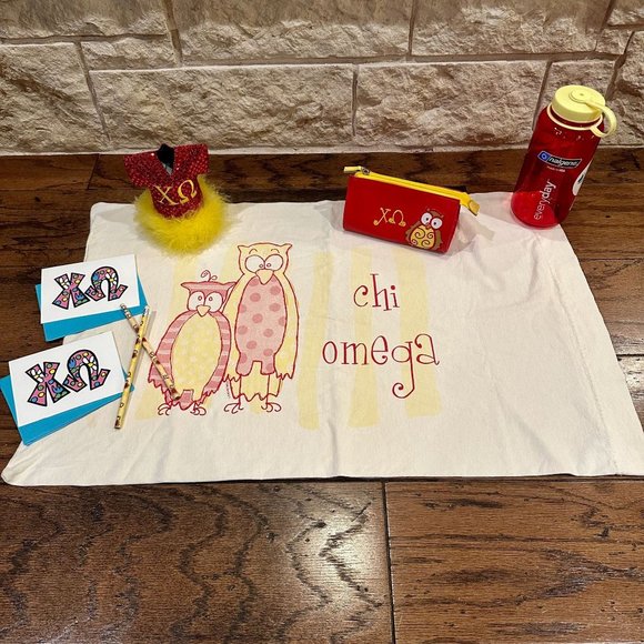 Large Chi Omega XO Owl Greek Life Bundle Lot - Picture 2 of 12